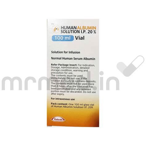 takeda human albumin 20 solution 100ml uses price and side effects mrmed