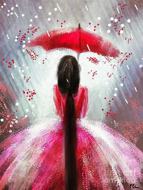 Under The Umbrella Painting By Tina Lecour Umbrella Painting Art