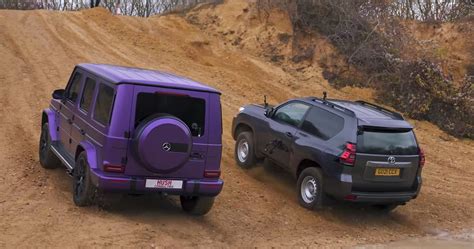 Mercedes Amg G 63 Takes On A Toyota Land Cruiser In An Uphill Drag Race