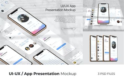 Ui Ux App Presentation Mockup Vol1 By Graphicgata On Envato Elements