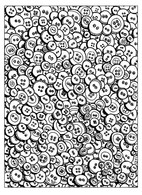 buttons unclassifiable adult coloring pages