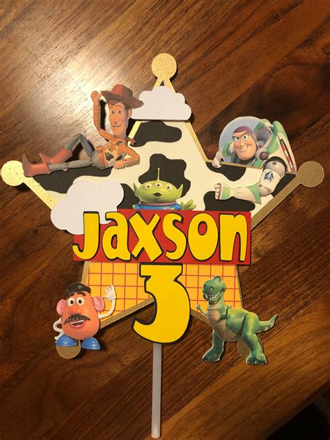Toy Story Personalised Cake Topper Toy Story 3d Cake Topper Etsy