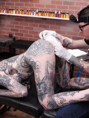 Amber Luke Gets Fucked After Getting A Butthole Tattoo Featuring Amber Luke