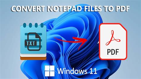 How To Convert Notepad Txt Files To Pdf Without Any Software Youtube