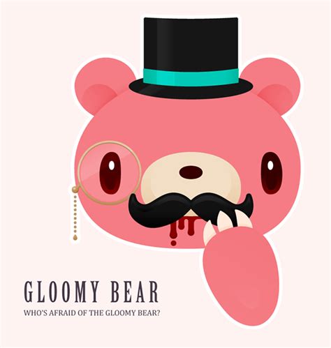 Gentlemanly Gloomy Bear Bear Pattern Art Yami Kawaii