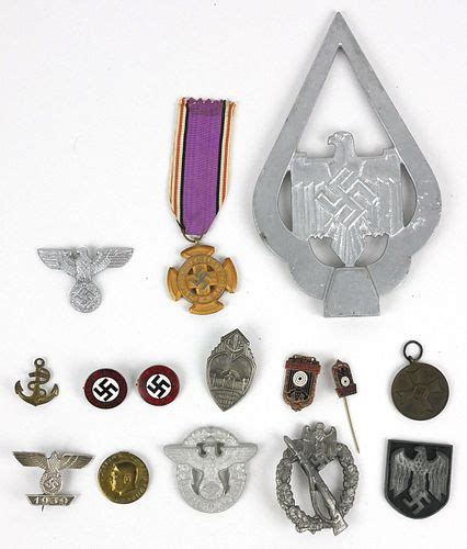 Lot Of Ww2 German Nazi Pins Badges And Awards For Sale At Auction On