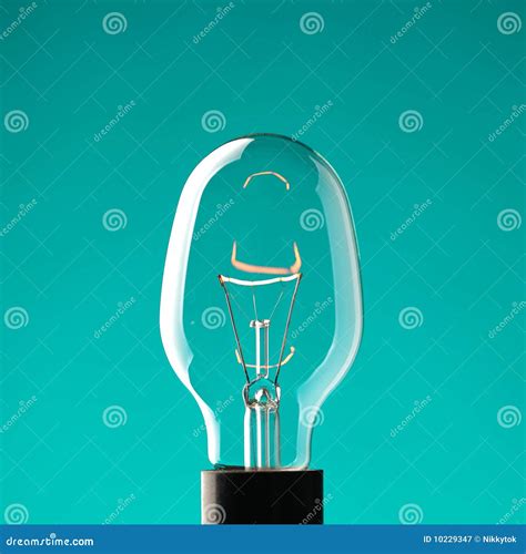 Light Bulb On Blue Stock Image Image Of Glow Light 10229347