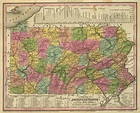 Old Historical City, County and State Maps of Pennsylvania from 1673 ...