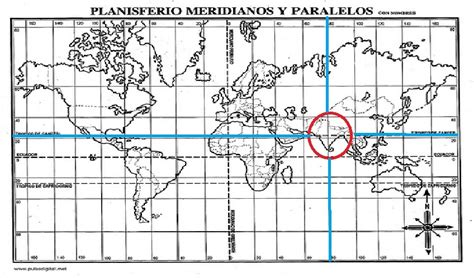 Descubrir Imagen Planisferio Con Meridiano Y Paralelos Thptletrongtan Edu Vn