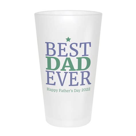 Best Dad Ever Frosted Glass