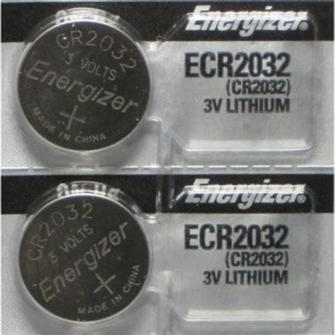 2 Energizer 2 Pc 2032 3v Lithium Coin Cell Batteries
