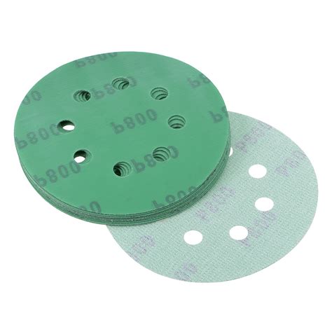 5 Inch 8 Hole 800 Grit Hook And Loop Sanding Disc Polyester Film