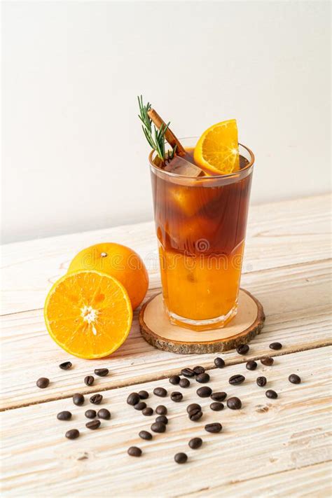Black Coffee With Orange And Lemon Juice Stock Image Image Of Healthy