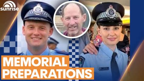 Memorial Preparations Underway For Two Police Officers And Neighbour