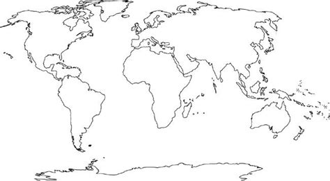 Slepá Mapa Světa Vodstvo Mapa