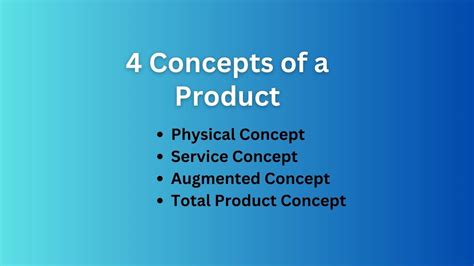 4 Concepts Of A Product In Marketing Bokastutor