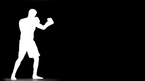 White Figure Boxing Stock Footage Video 100 Royalty Free