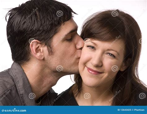 Kiss On The Cheek Royalty Free Stock Photo Image