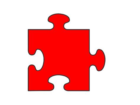 Red Puzzle Piece Clip Art At Vector Clip Art Online