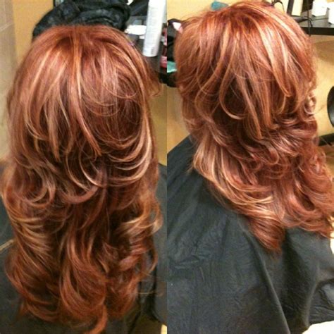 Two shades of red, of course! Strawberry blonde highlight w/ copper based hair color ...