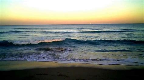 Miami Beach Ocean Waves At Sunset Youtube