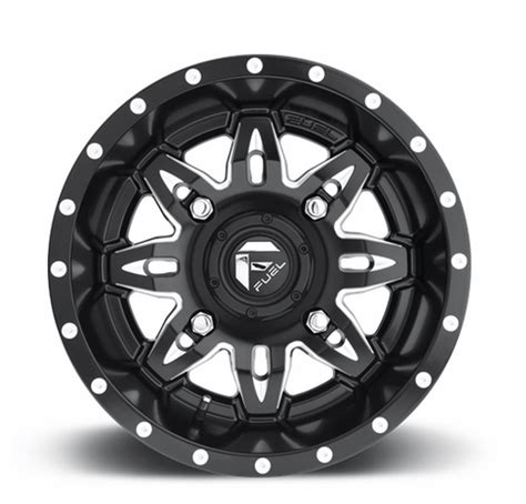 Can Am Lethal D567 Matte Black And Milled Wheels With Fuel Gripper R T