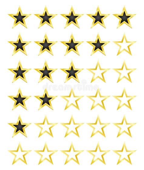 Star Rating For 0 5 Stars Best Rating Vector Illustration Stock