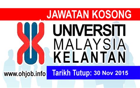 Cari kerja kosong kerajaan & swasta part time, freelance, full time kawasan kota bharu, pasir puteh, pasir mas, tanah merah, kuala krai, jeli, rantau panjang, pangkalan chepa, bachok, kuala kerai, machang. Kerja Kosong Universiti Malaysia Kelantan (UMK) | JAWATAN ...