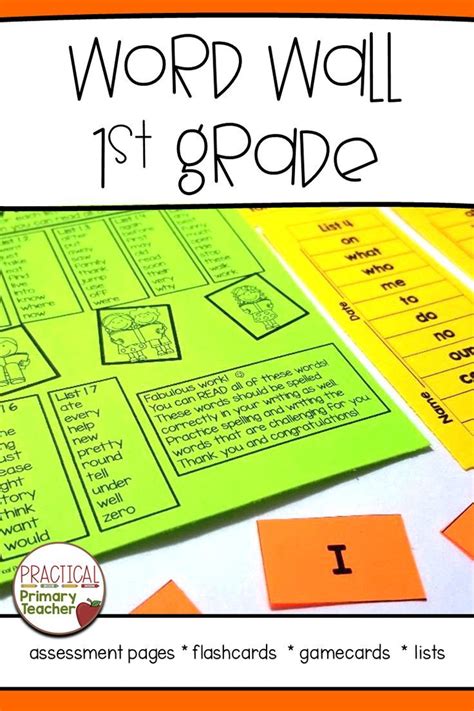 Word Wall Word Lists Flashcards Game Cards And Assessment Pages 170
