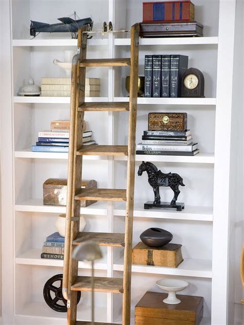 Bookcase With Library Ladders Ii Nomadic Decorator