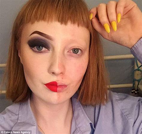 Maisie Beech Who Posted Selfie With Make Up On Half Her Face Is Called