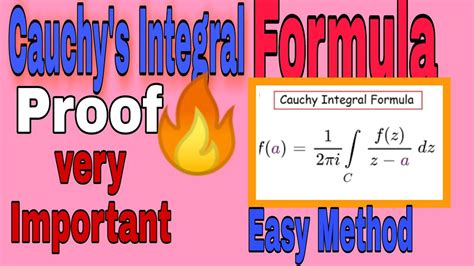Cauchys Integral Formula Proof🔥 Easy Method Explained Youtube