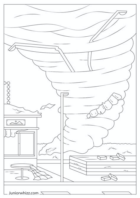 Tornado Coloring Pages With Book 10 Printable Pdfs