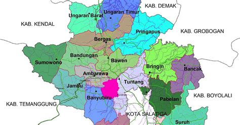 Peta Kabupaten Semarang Lengkap 19 Kecamatan Peta Dunia Sejarah