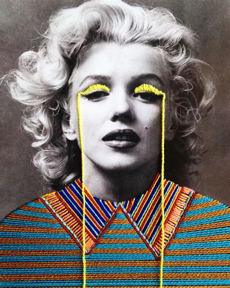 Colorfully Embroidered Vintage Photos Of Artists And Cultural Icons By