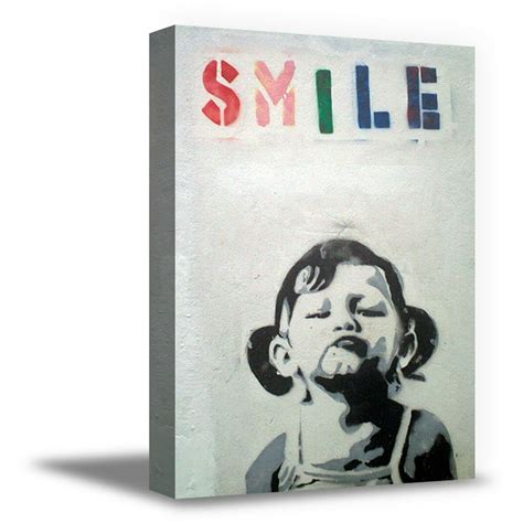 Awkward Styles Banksy Street Artist British Smile Little Girl Graffiti