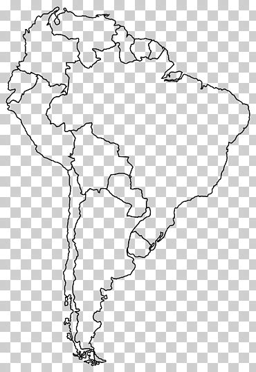 Mapa De Centroamerica En Blanco Y Negro Canvas Canvaskle