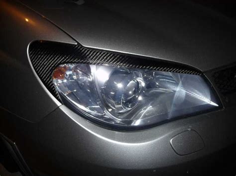 Carbon Fiber Headlight Eyebrows Eyelids For 2006 2007 Subaru Impreza