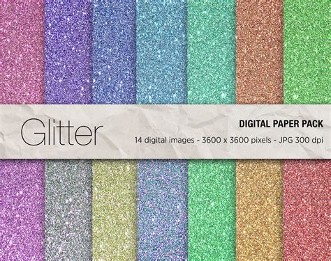 Glitter Digital Papers, Glitter Background, Glitter Textures (99227 ...