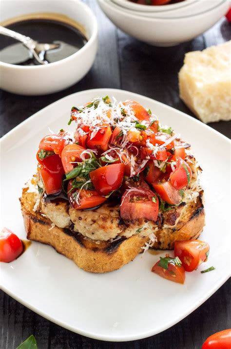 Turkey Bruschetta Burgers Recipe Recipes Turkey Bruschetta