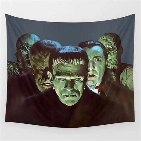 Famous Monsters Gang Wall Tapestry By Sasha Alexandre Keen Society6