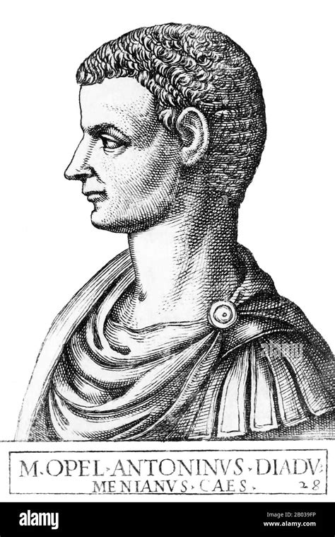 Marcus Opellius Antoninus Diadumenianus Augustus Hi Res Stock