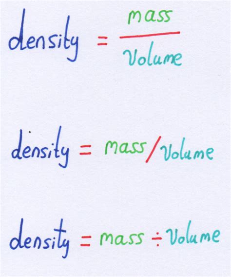 To Perform Calculations Using Density Mass And Volume You Can Use The