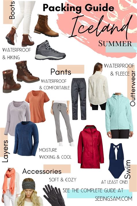 Packing List For Summer In Iceland Iceland Packing List Packing List