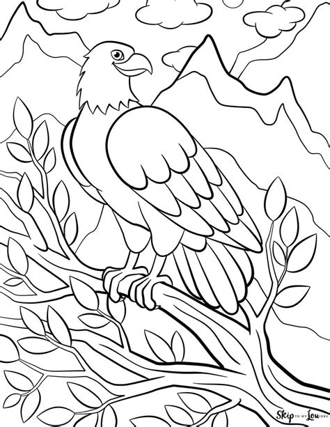 Bald Eagle Coloring Page Skip To My Lou Coloring Home