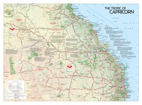 Capricorn australiamap / capricornia qld. Map Of Australia Tropic Of Capricorn - Australia Moment