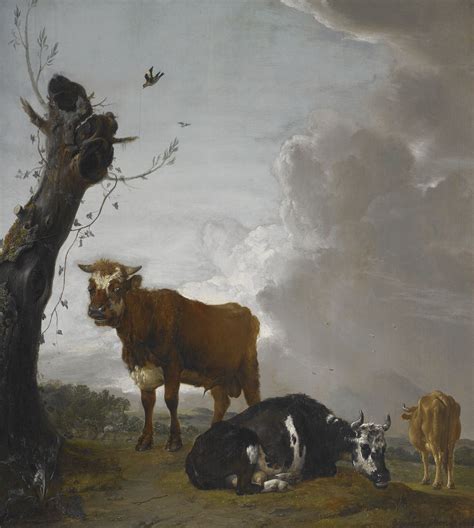 Paulus Potter Enkhuizen 1625 Amsterdam 1654 A Young Bull And Two