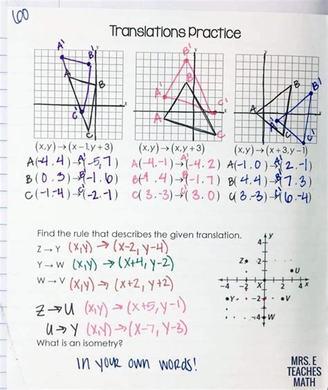 Exploring number from 01 to 100. 10th Grade Geometry Transformations Worksheet - Worksheetpedia