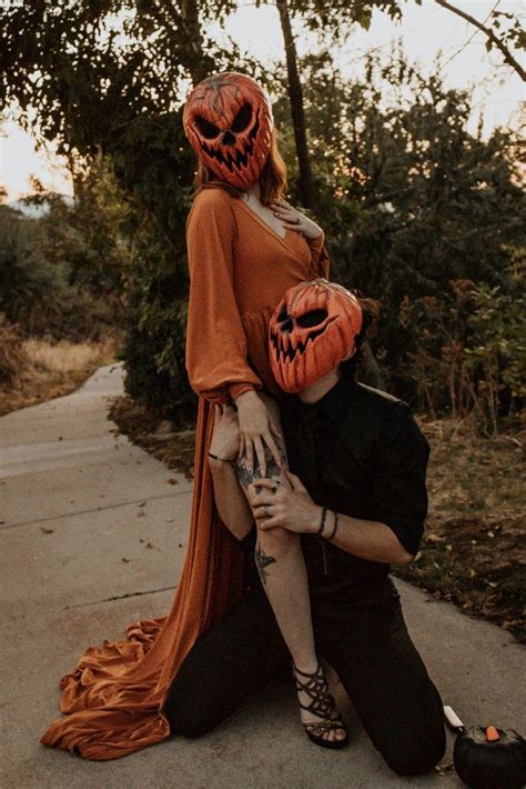 pumpkin head photoshoot a playful and romantic couple session