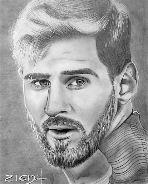 Leo Messi Pencil Drawing Real Time Drawing 20 Hours Leo Messi